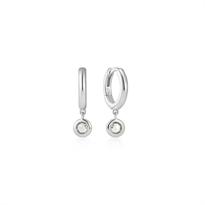 Ania Haie Dangling Mint Green Huggie Hoop Earrings