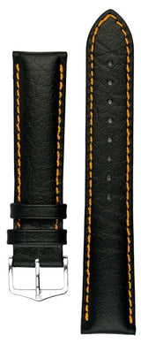 Hirsch 'Jumper' Black Leather Strap