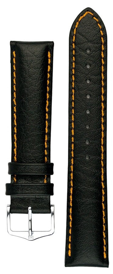 Hirsch 'Jumper' Black Leather Strap