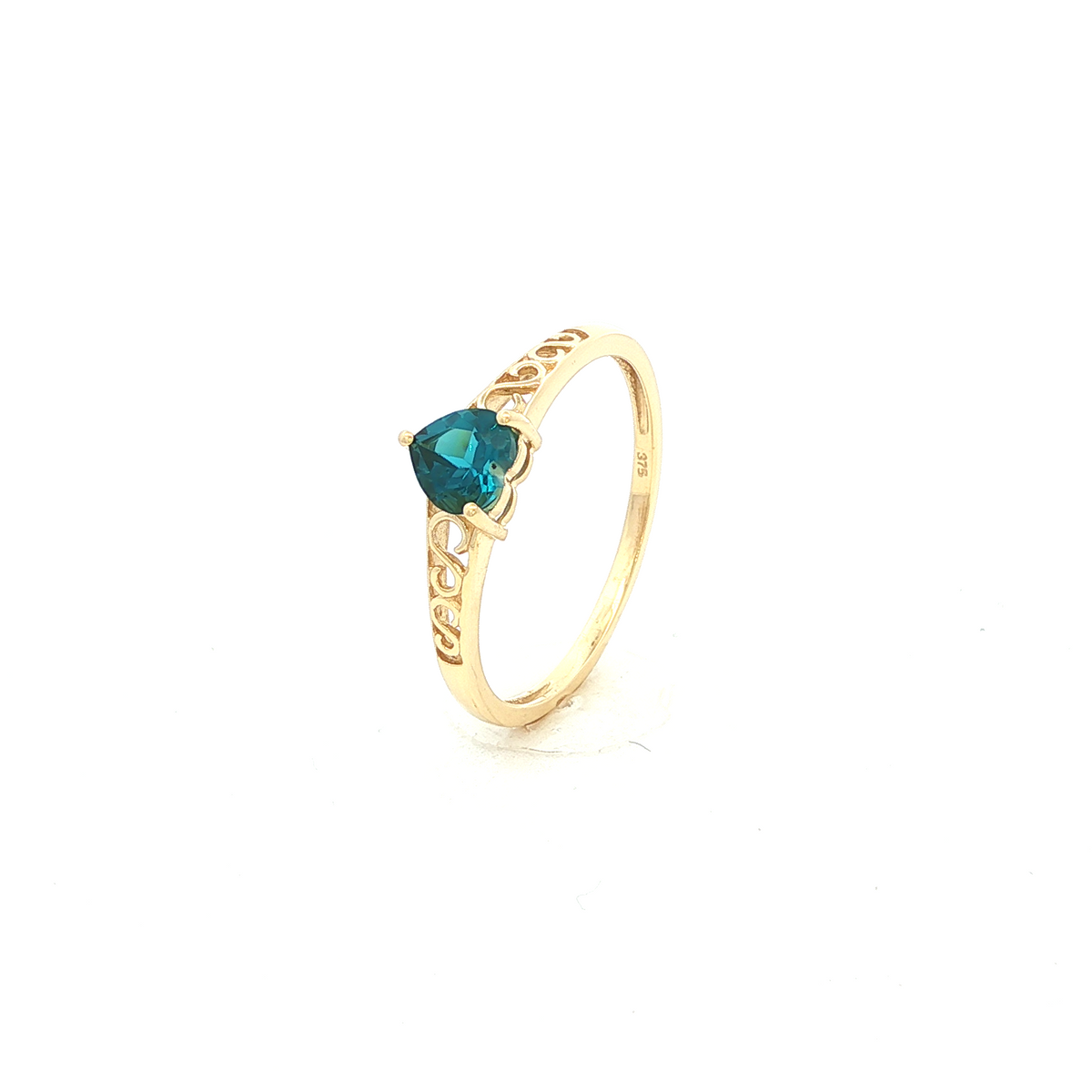 London Blue Topaz Ring in Yellow Gold