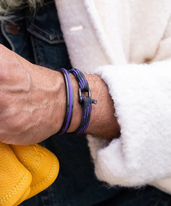 Pig and Hen Vicious Vik Black/Royal Purple/Black Bracelet