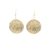 Bark Textured Disc Drop Earrings