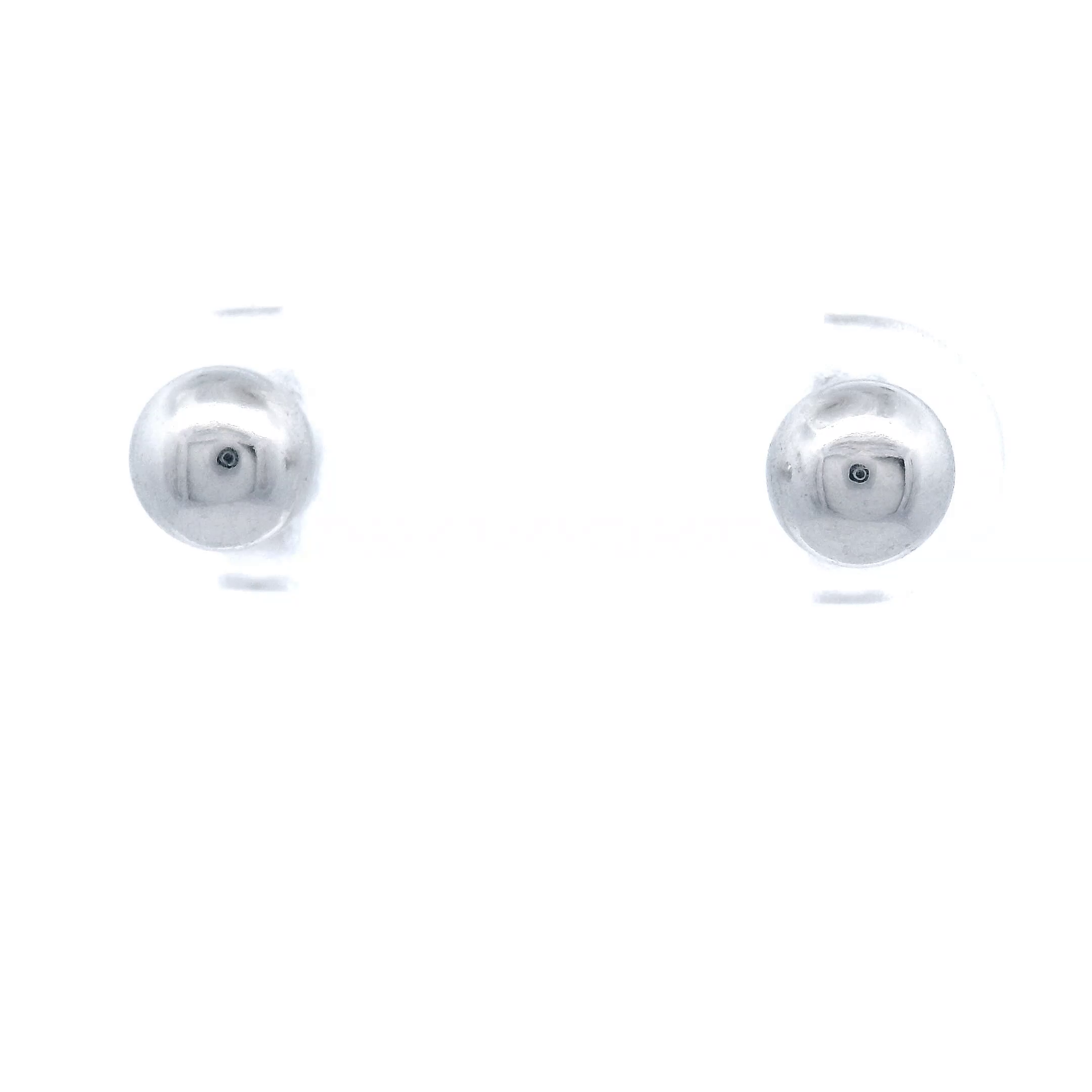 White Gold Ball Stud 5mm Earrings