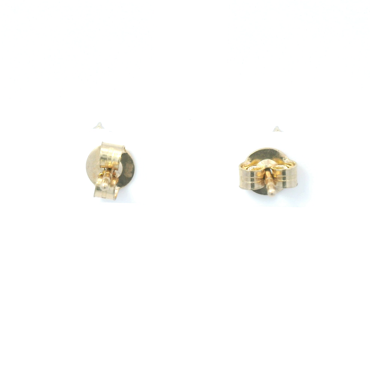 Diamond and Aquamarine Stud Earrings in Yellow Gold