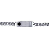 Stainless Steel / Black Enamel Men’s Medical ID Bracelet