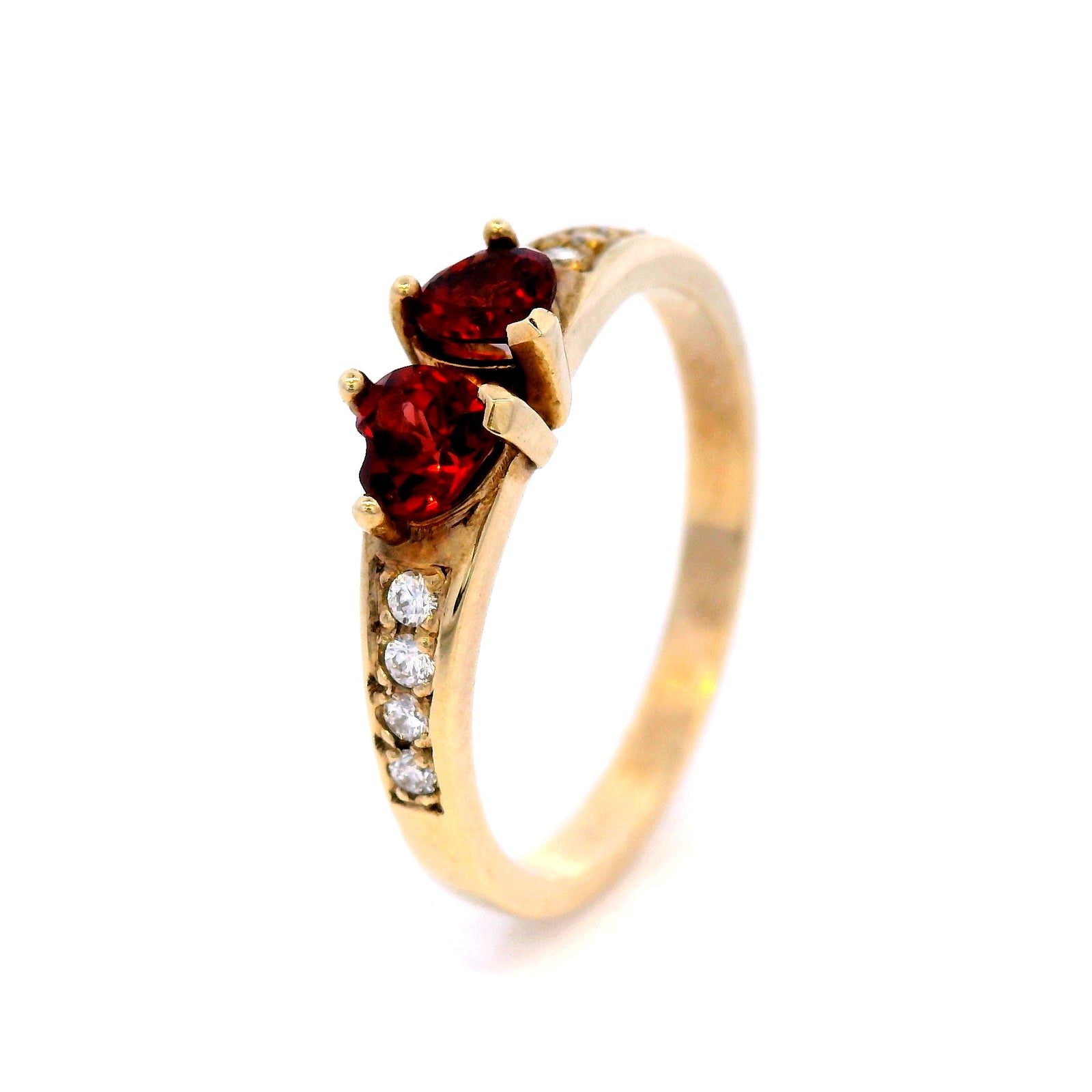 Hanh Finished Garnet And Diamond Dress Ring