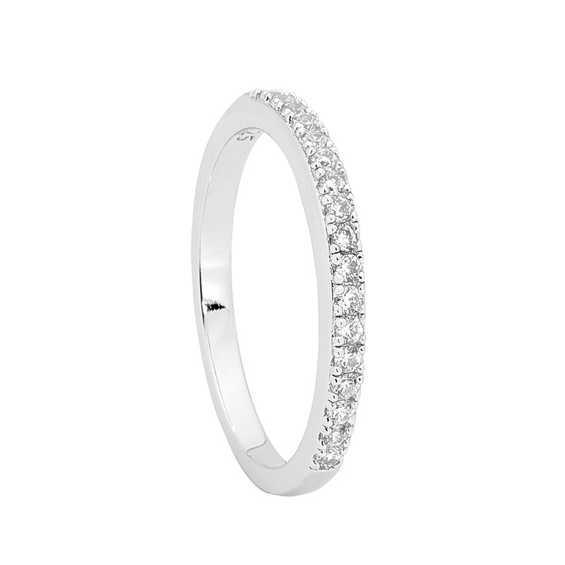 Ellani Single Row Cubic Zirconia Band Ring