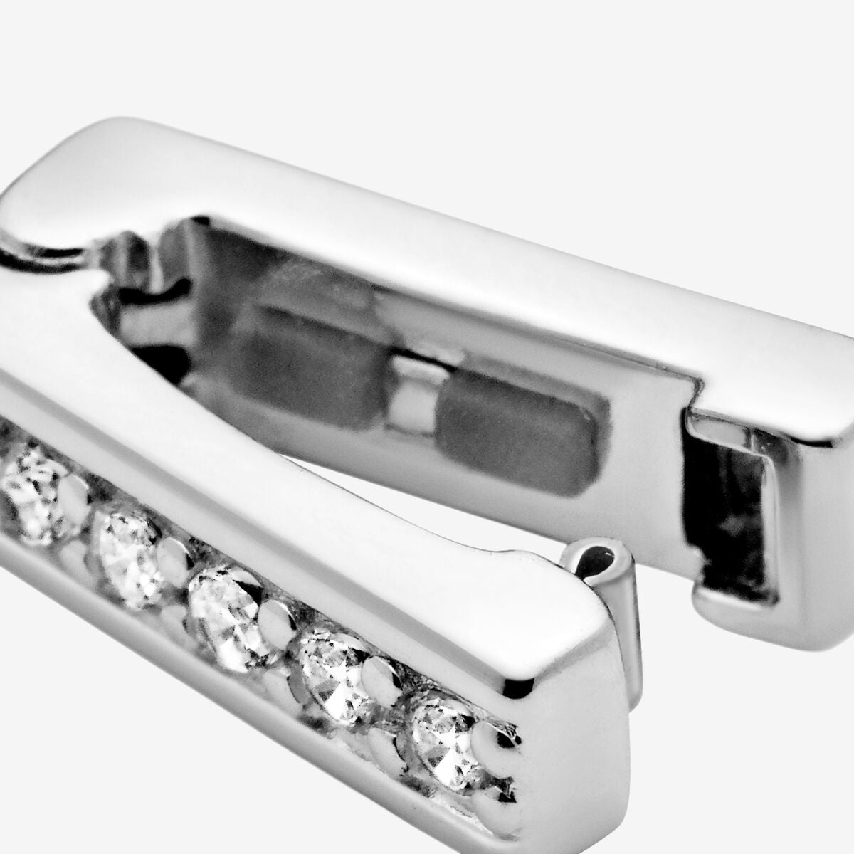 PANDORA Reflexions silver clip charm with clear cubic zirconia