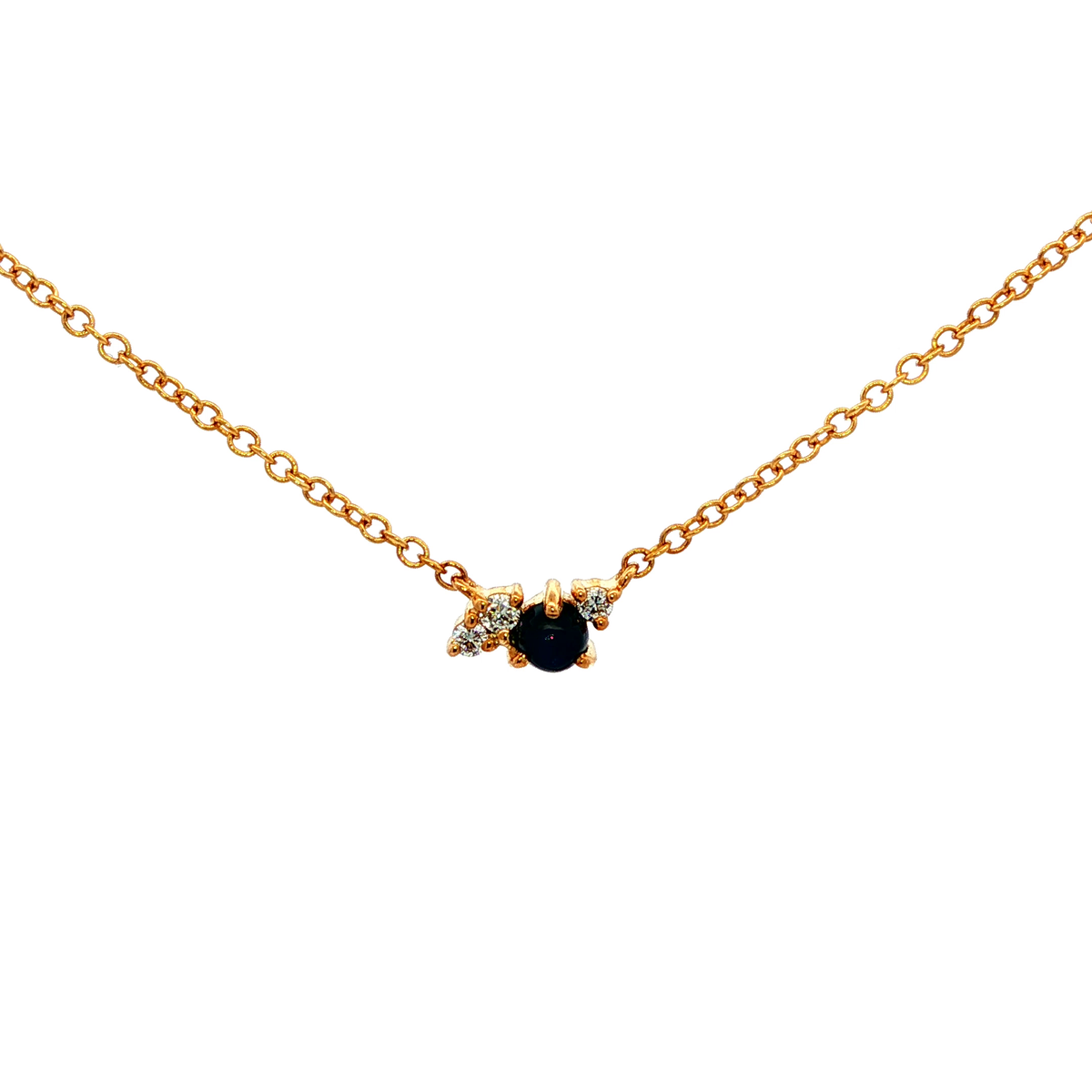 Sapphire and Diamond Necklace in Yellow Gold