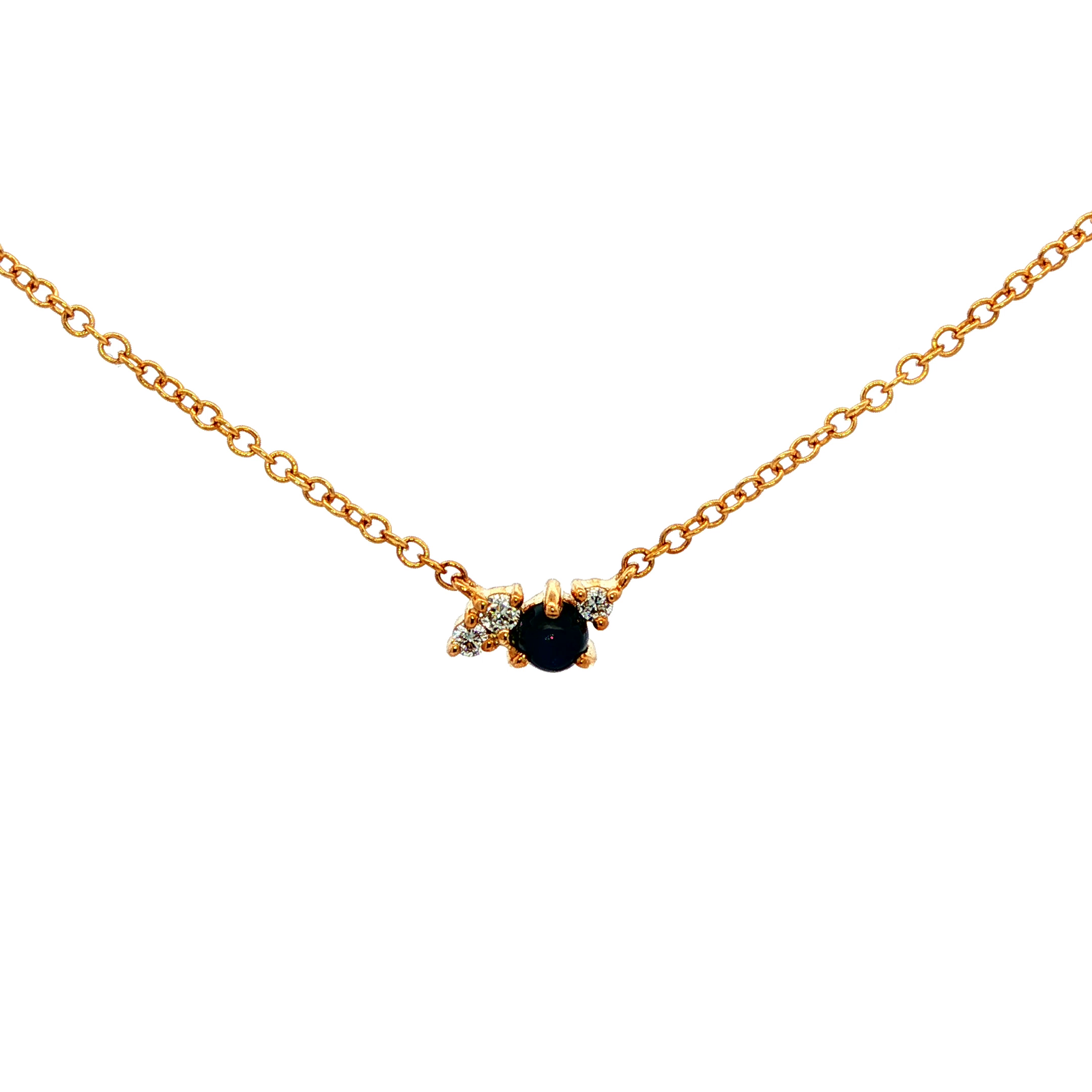 Sapphire and Diamond Necklace in Yellow Gold