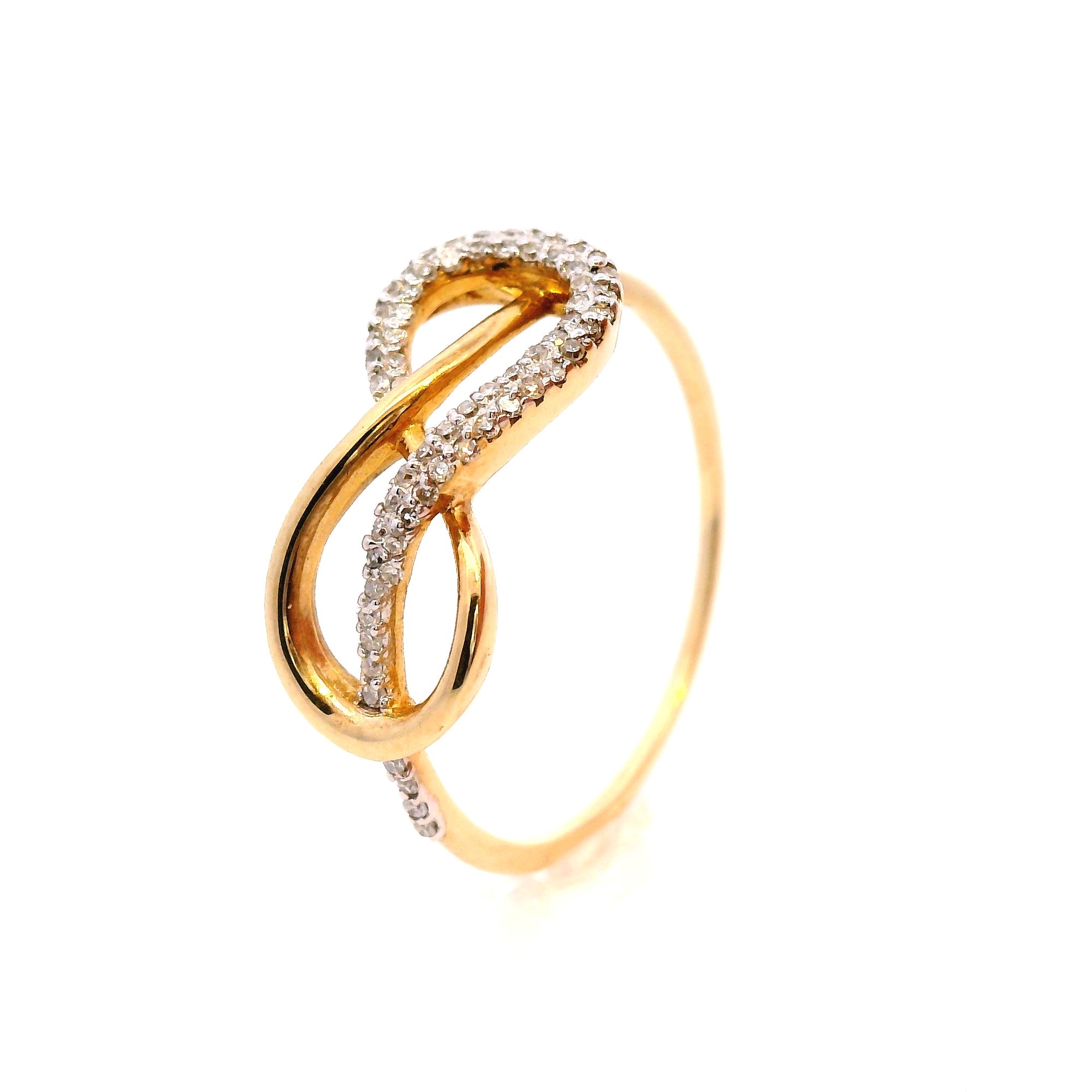 Diamond Infinity Set in Yellow Gold