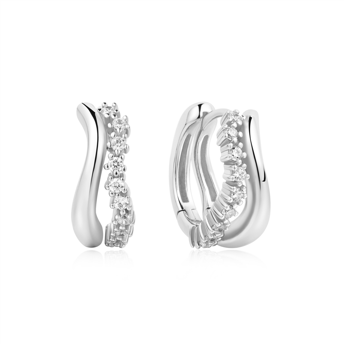 Ania Haie - Silver Sparkle Double Huggies