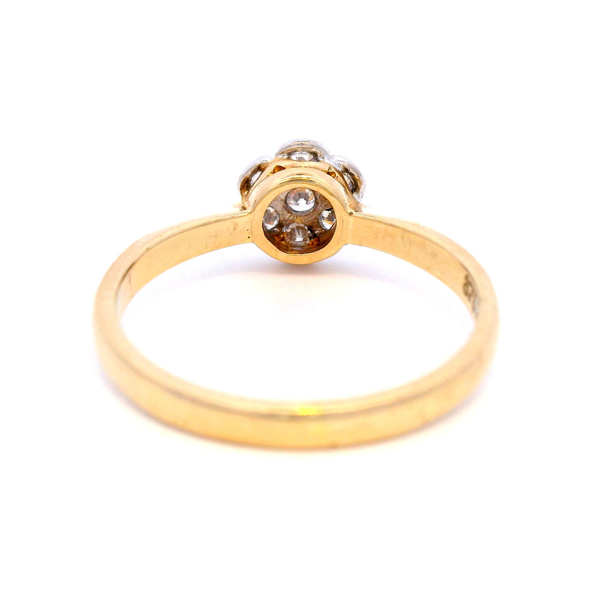 9 Carat Yellow Gold Cubic Zirconia Cluster Dress Ring