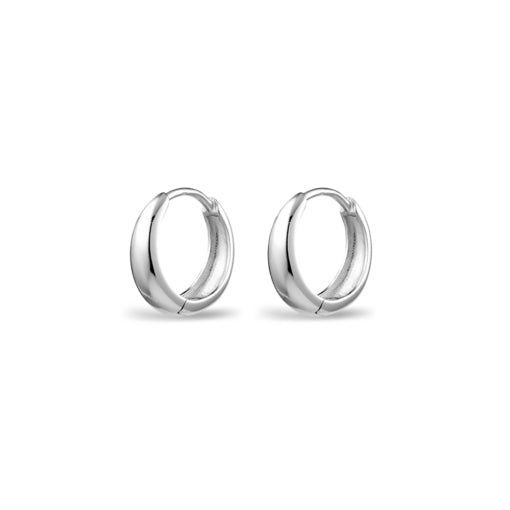 Sterling Silver Gold Plated Everyday Tapered Huggie Earrings