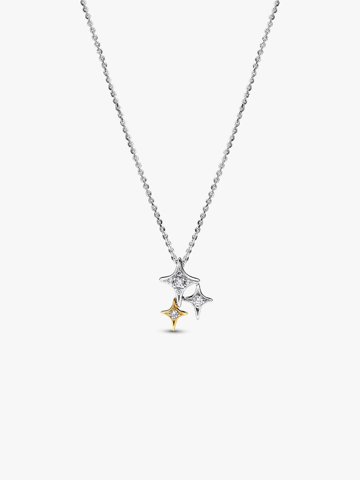 Pandora Triple Star Pendant Necklace
