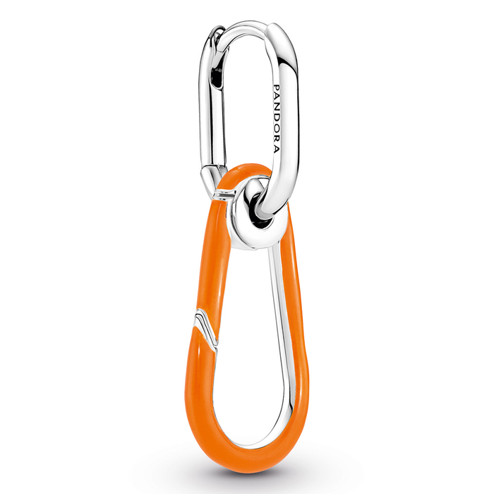 Pandora ME Bright Orange Hoop Link Earring