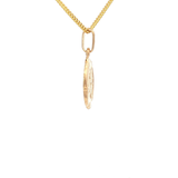 St. Christopher Medal Scallop Edge Pendant