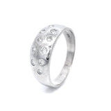 Pressure Set Diamond Slave Ring in White Gold
