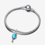 Blue Murano Glass Balloon Dangle Charm