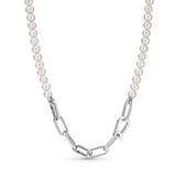 Pandora Me Silver & Freshwater Pearl Necklace