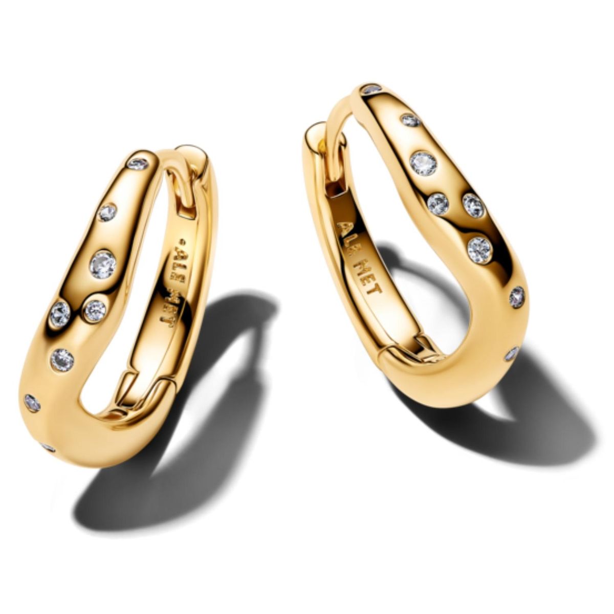 Pandora Organic Shaped Hoop Earrings