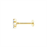 0.03ct Lab Grown Diamond Flat Back Earring in 9K Yellow Gold