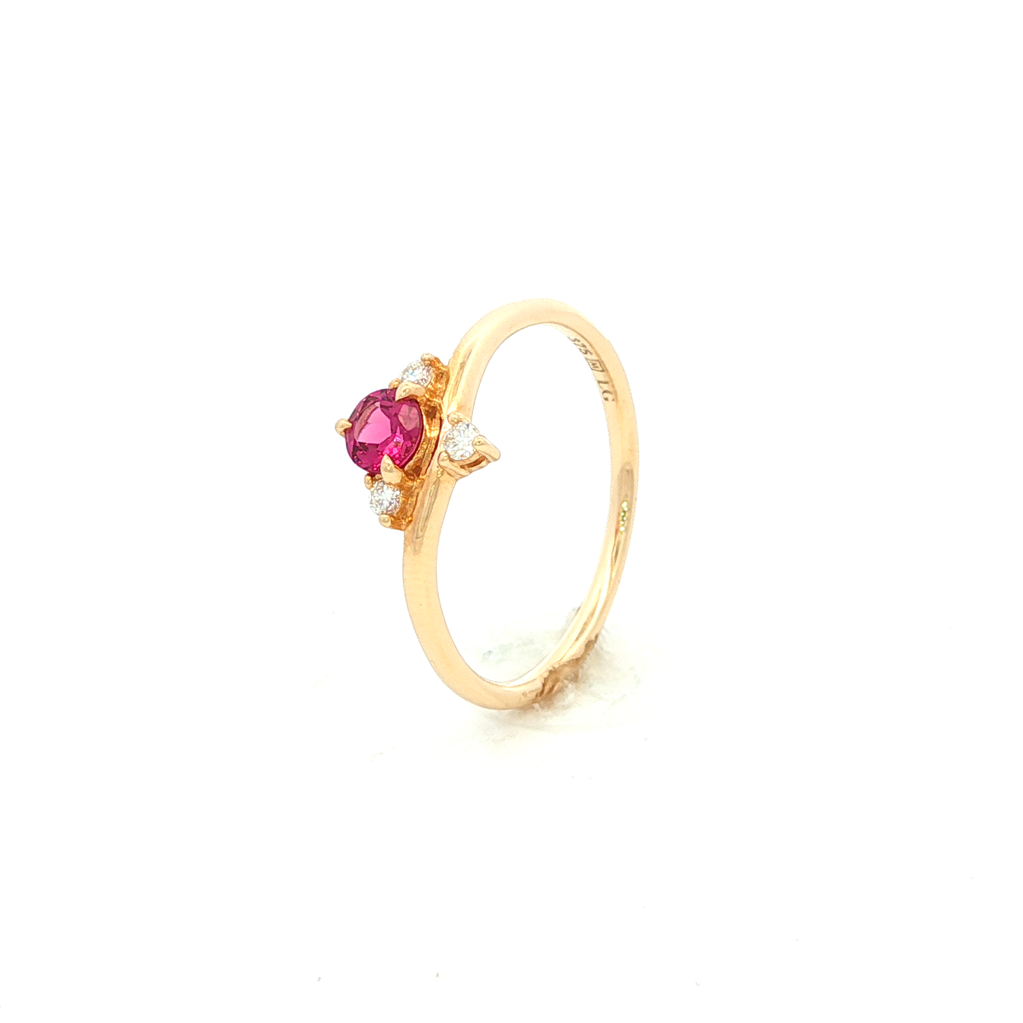 Rhodolite Garnet and Diamond Dress Ring in Yellow Gold