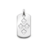 Thomas Sabo Silver Dog Tag With Fleur De Lis