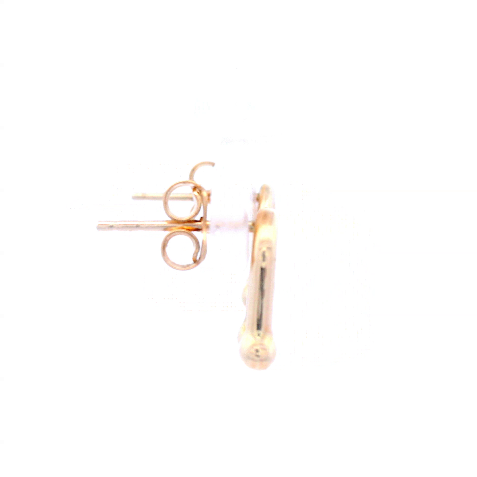 9 Carat Yellow Gold U Shape/Ball Ends Stud