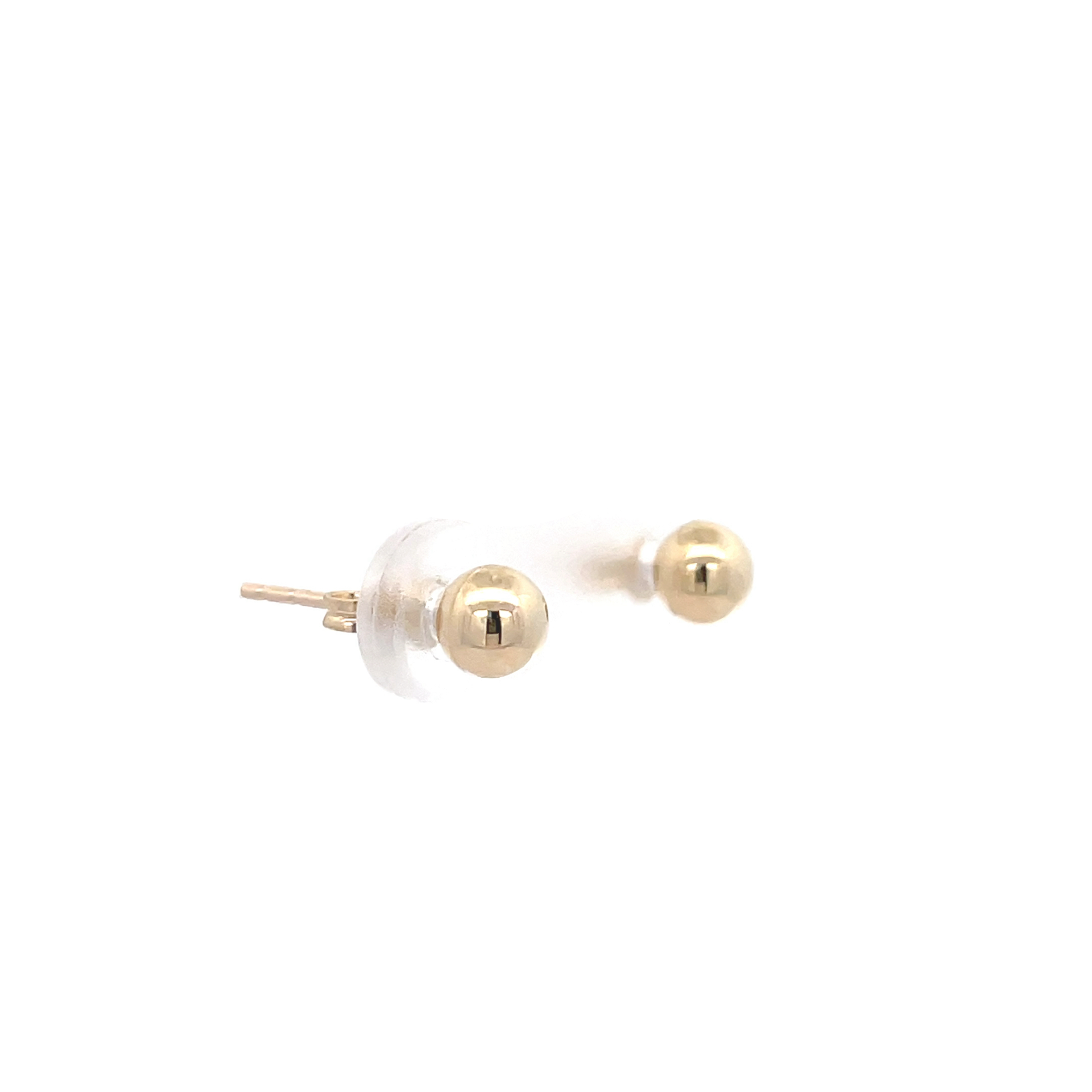 Stud on Post with a Ball Finish in Yellow Gold