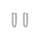 Twist Mini Oblong Hoop Earrings