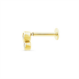 Lab Grown Diamond Flat Back Earring in 9K Yellow Gold