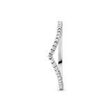 Shimmering Wish Silver Ring w CZ