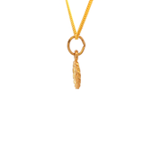 Block Initial in Circle 'E' in Yellow Gold