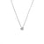 Sterling silver necklace with bezel set CZ pendant