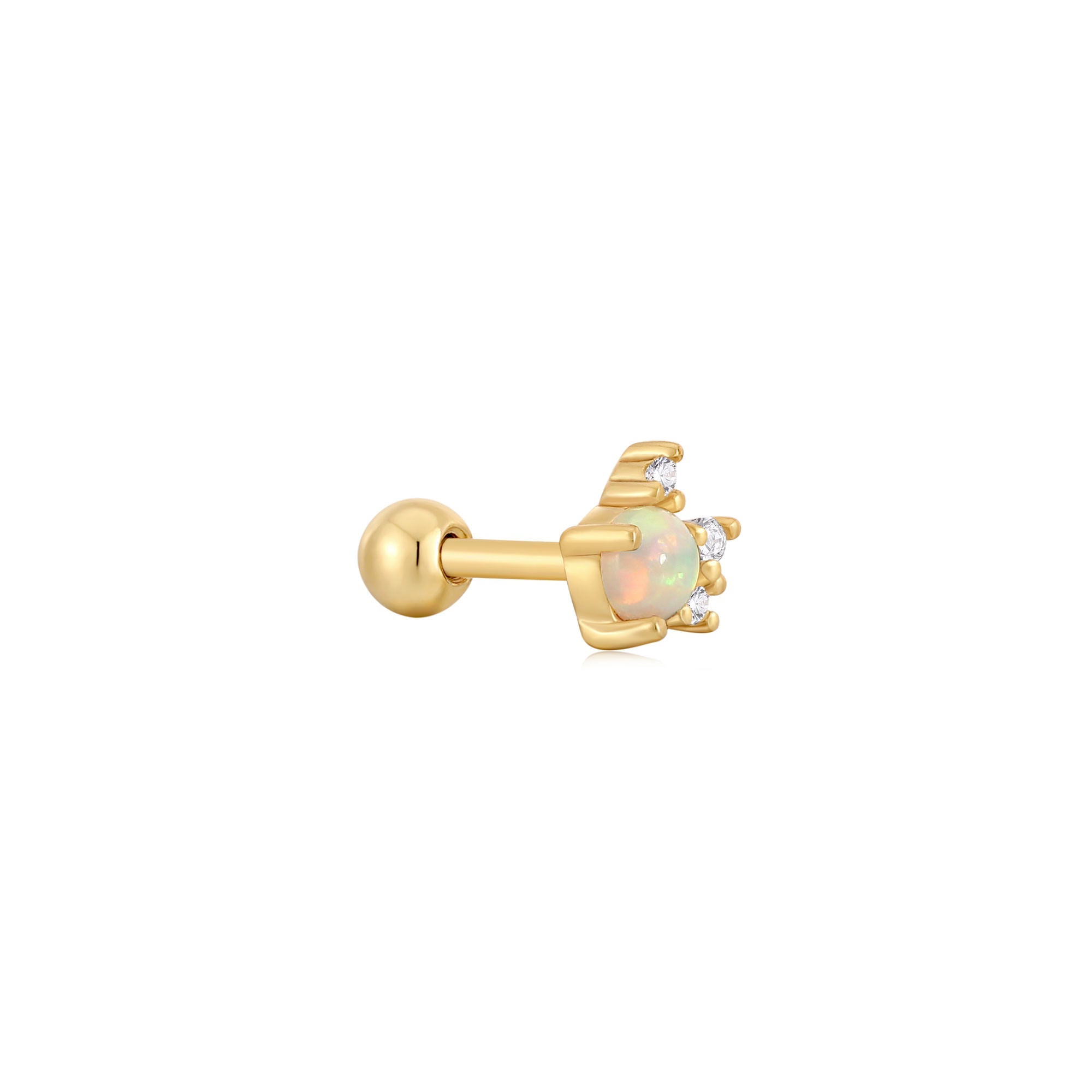 Ania Haie Kyoto Opal Sparkle Crown Barbell Single Earring