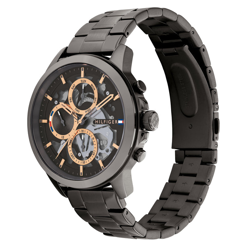 Tommy Hilfiger Grey Steel Dial Men's Multi-function Watch