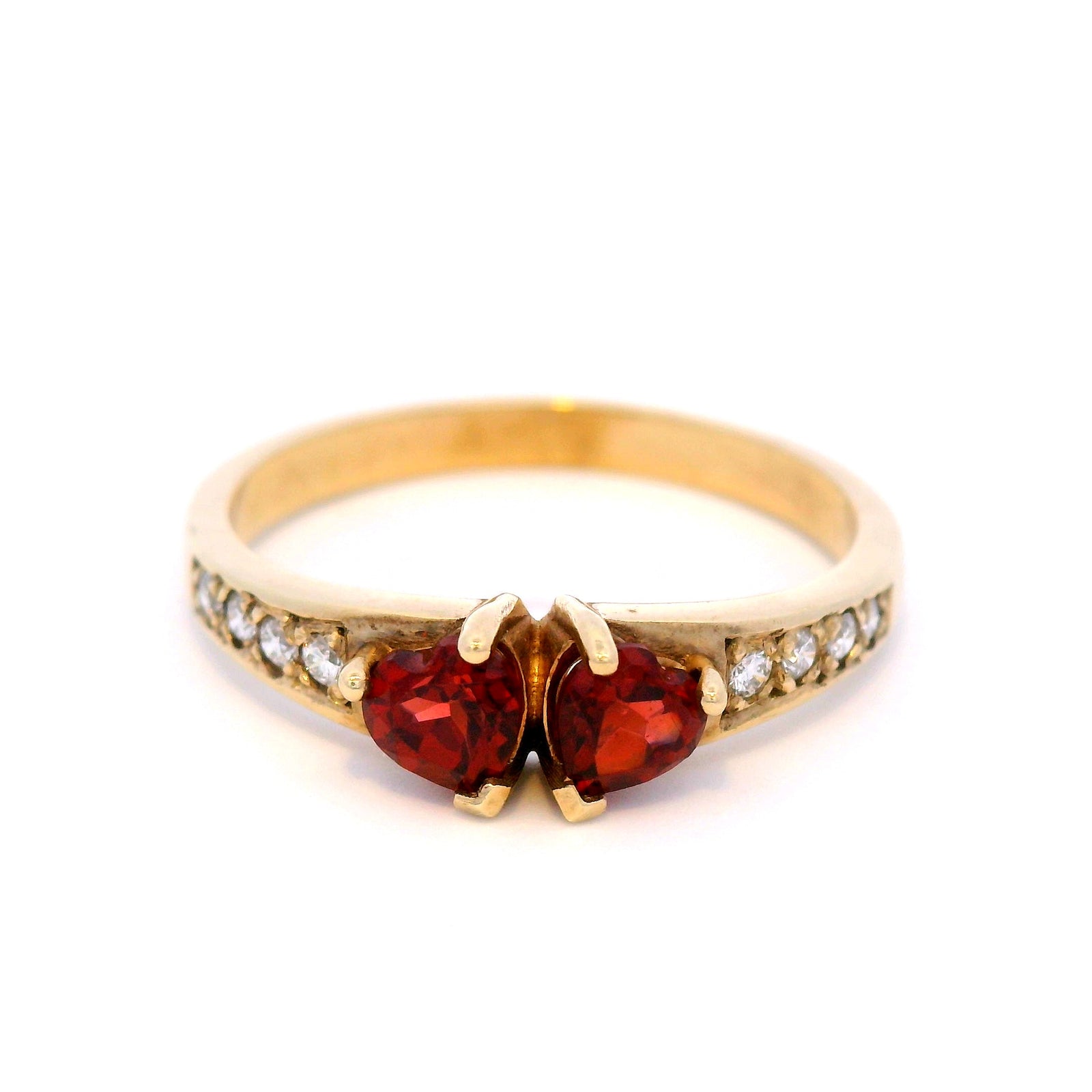 Hanh Finished Garnet And Diamond Dress Ring
