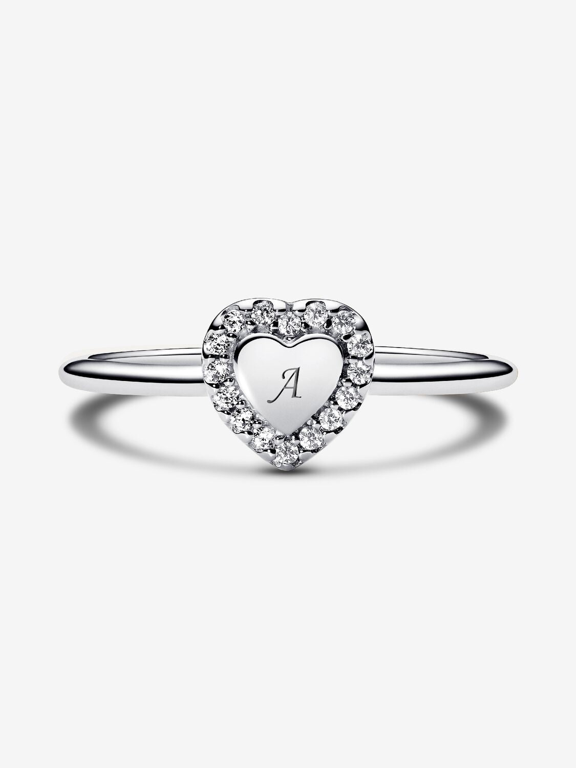 Pandora Engravable Heart Halo Ring