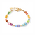 Ceour De Lion Geo Cube Vibrant Rainbow & Gold Bracelet