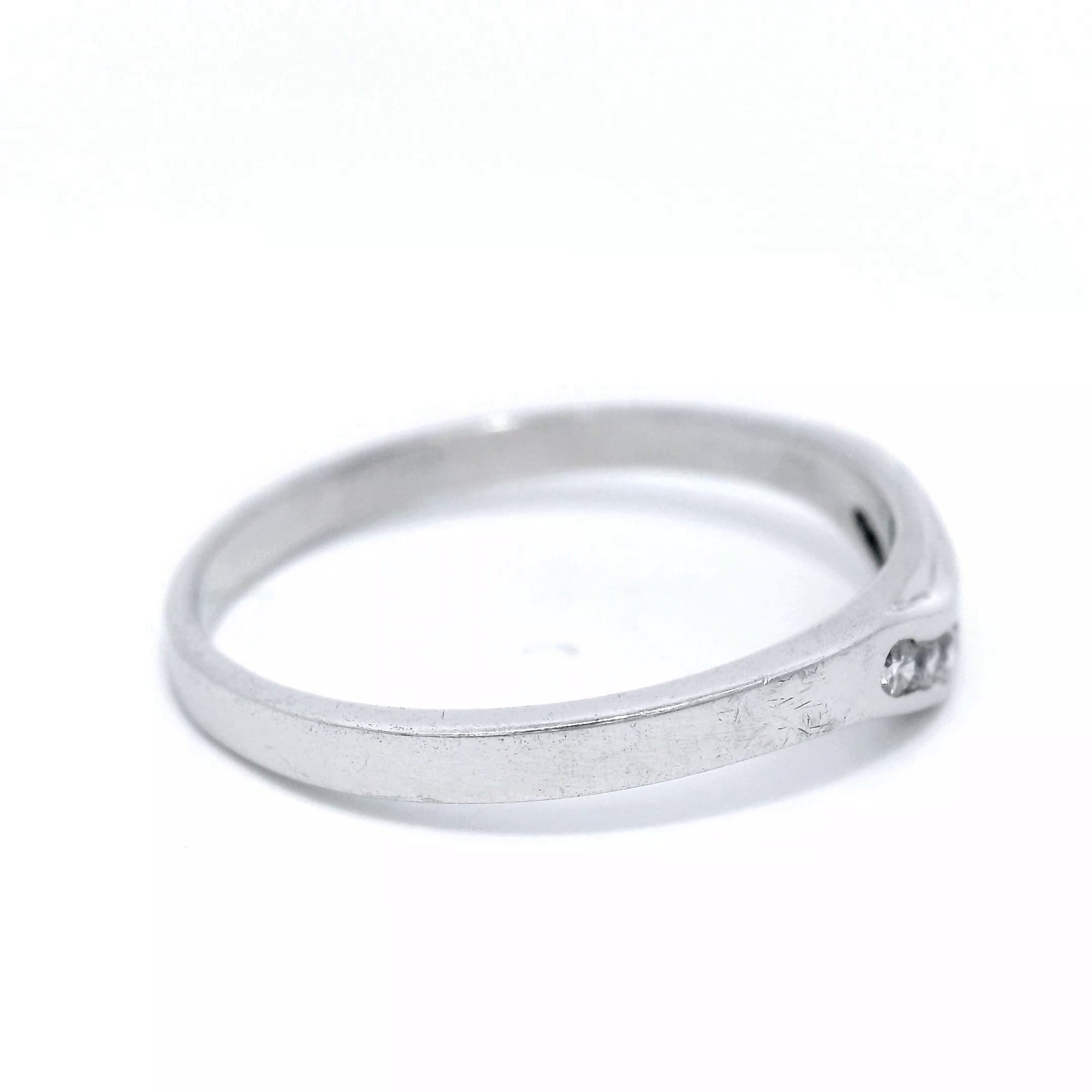 Curved Channel Diamond Eternity Ring in White Gold