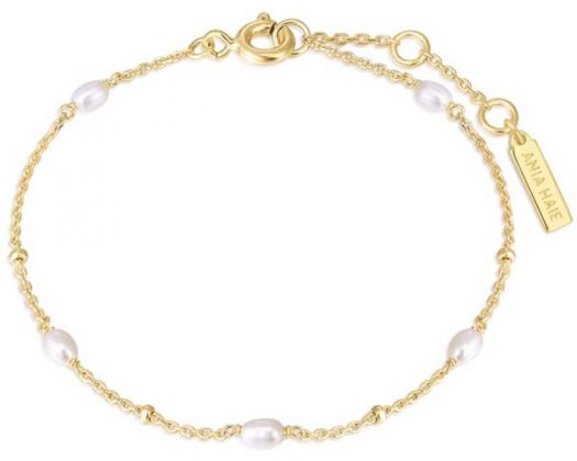 Ania Haie Glow Gld Pearl/Bead Bracelet