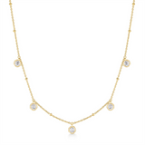 Ania Haie Molten Bezel-Set Droplet Station Necklace