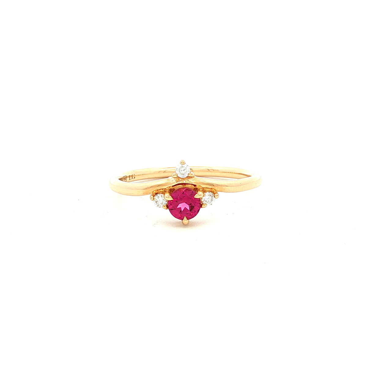 Rhodolite Garnet and Diamond Dress Ring in Yellow Gold