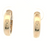 Gold Hammer Set Diamond Huggie Earrings