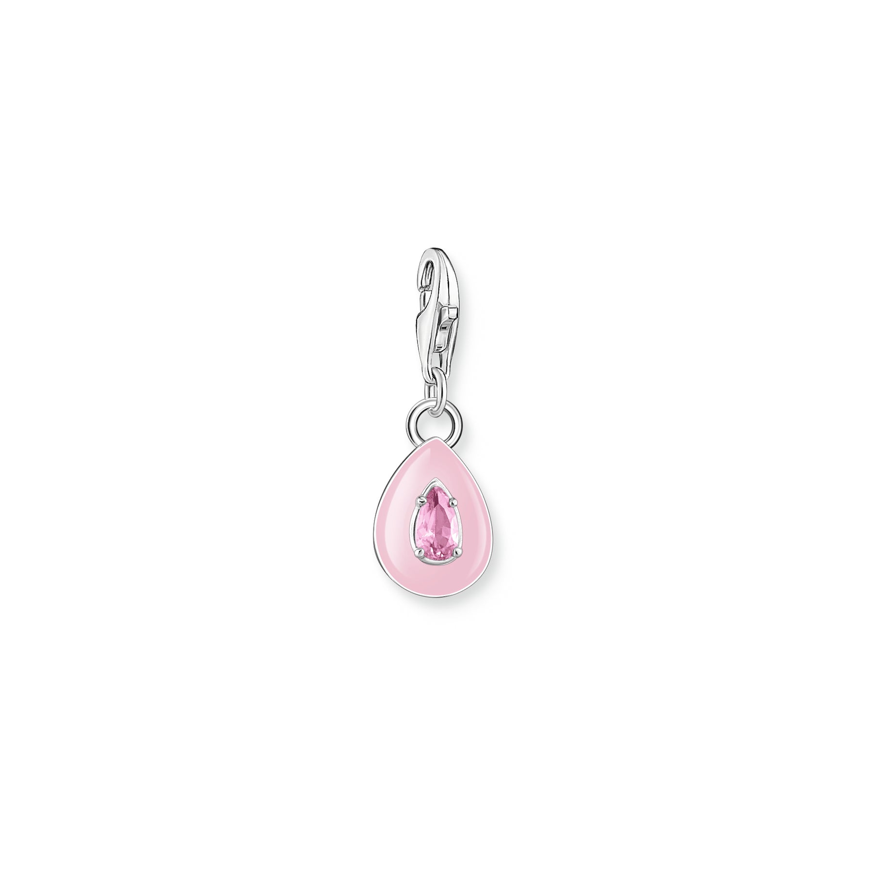 Thomas Sabo Charmista Pink Enamel CZ Droplet Charm