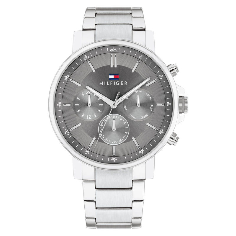 Tommy Hilfiger Stainless Steel Dark Grey Dial Multi-function Men's Watch