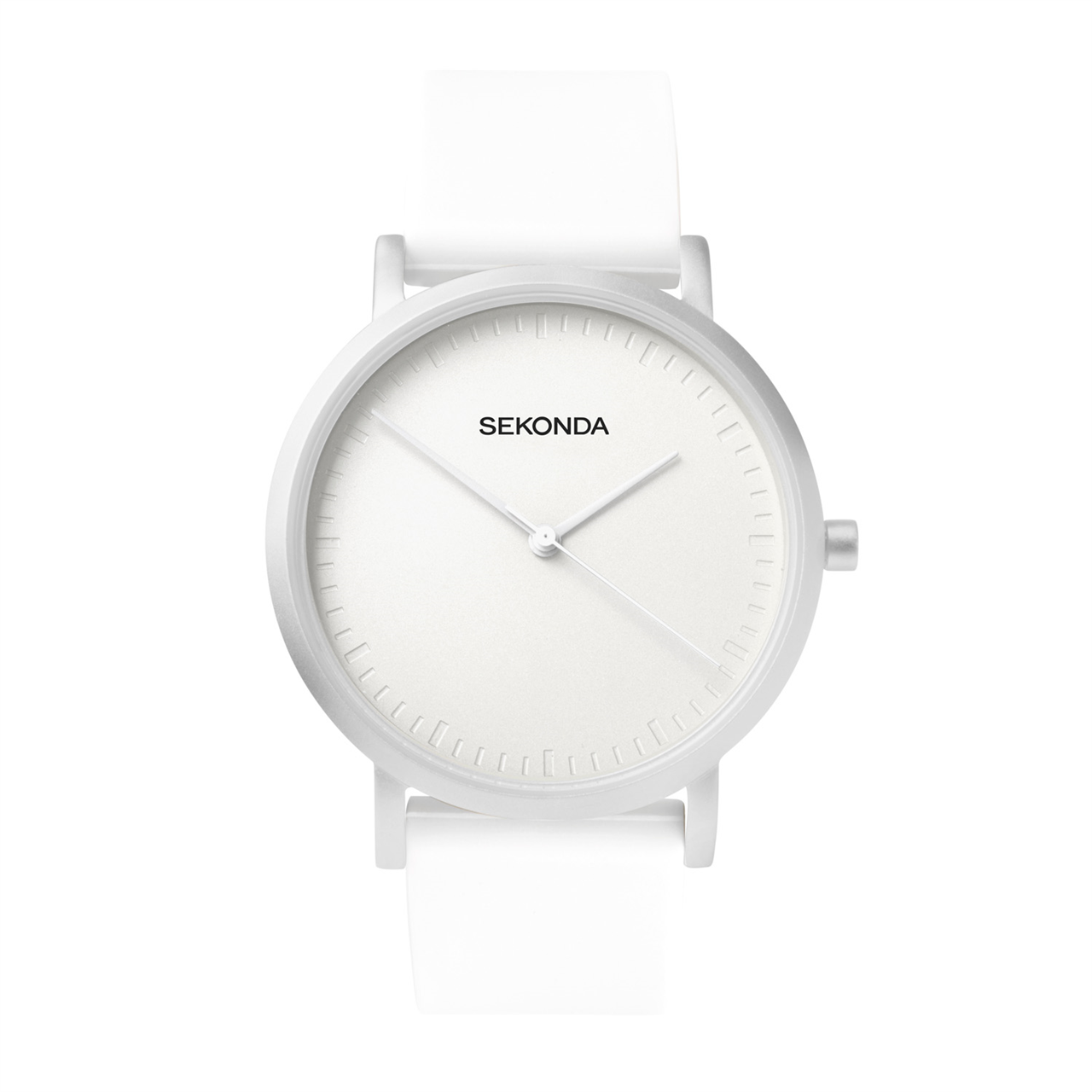 Sekonda Palette Ladies Watch | Silver Case & White Silicone Strap with White Dial