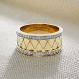 Diamond Band Ring Set in Yellow Gold