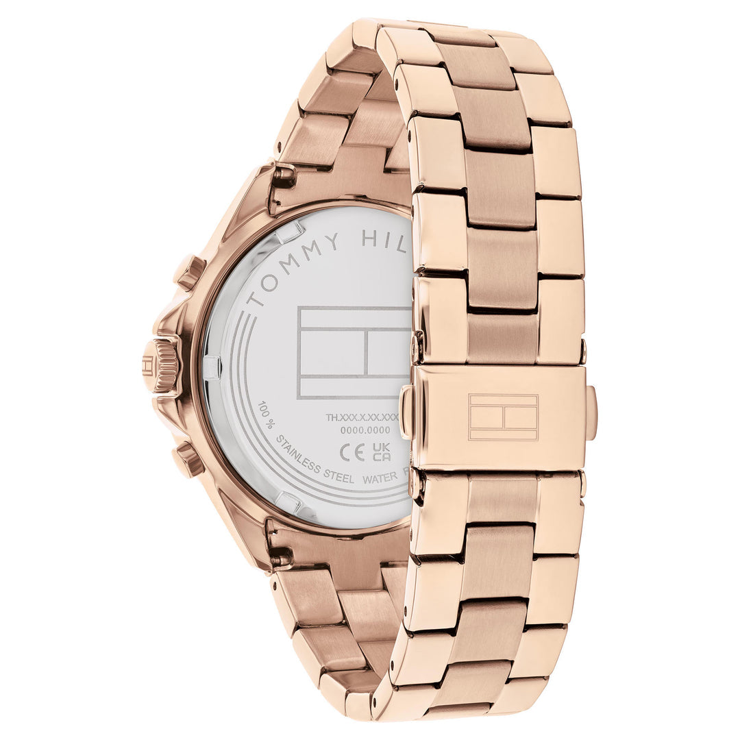 Tommy Hilfiger Gold Steel Blue Dial Multi-function Women's Watch